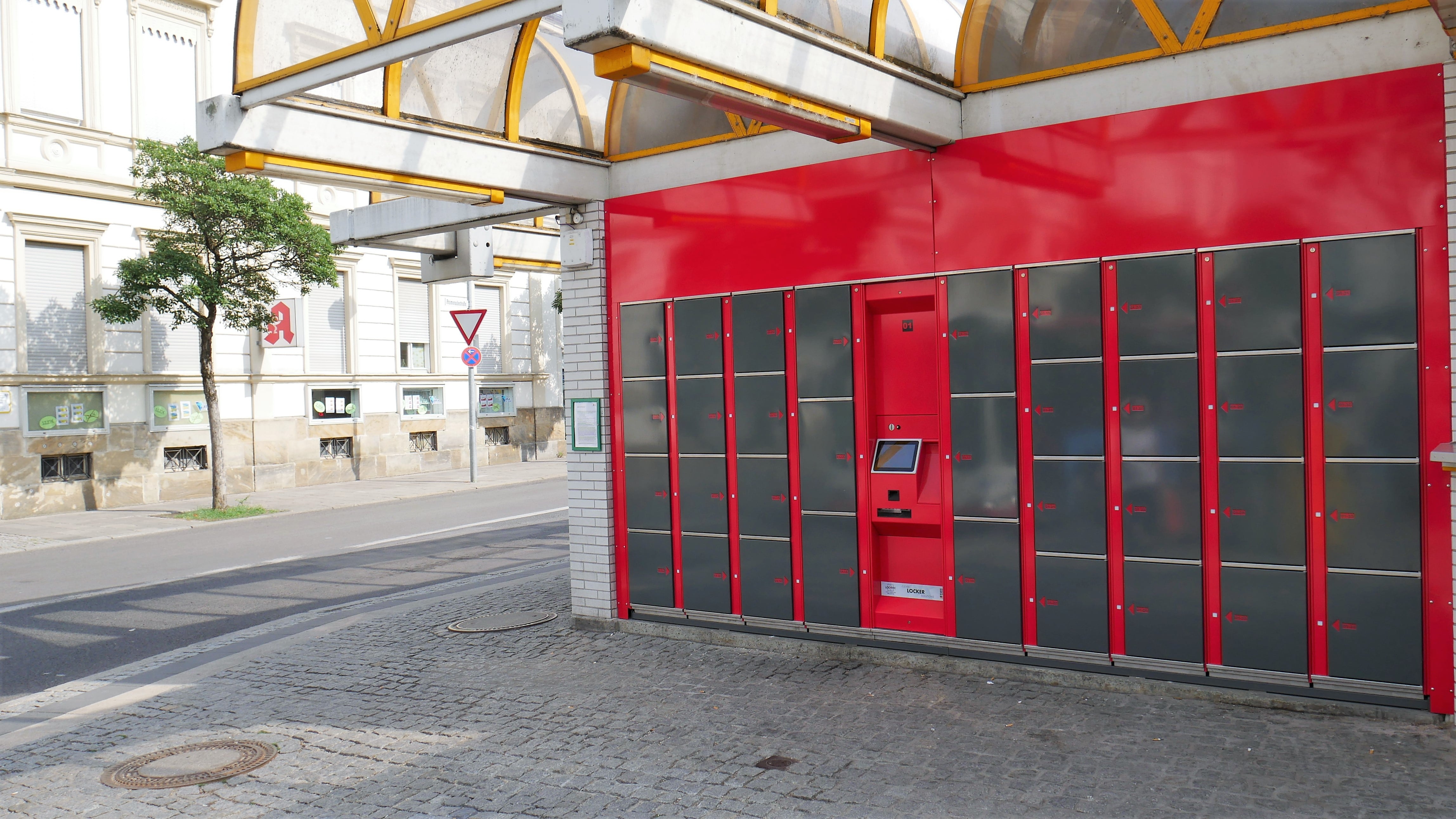 taquillas de equipaje para la estación de autobús en Bamberg. taquillas de equipaje para la estación de autobús en Bamberg. Almacenamiento de equipaje seguro con Locksafe5.